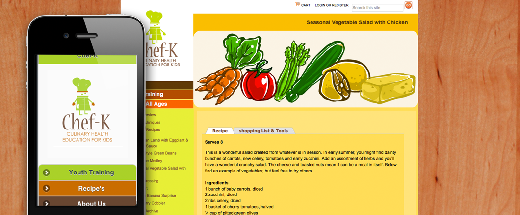 Chef-K Website Updates and Mobile Application